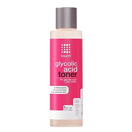 TOUCH Glycolic Acid Toner with Rose Water & Witch Hazel, 6 oz