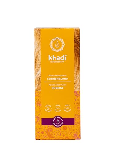 khadi SUNRISE Natural Hair Color - Hair Color for shiny honey blonde to summery sun blonde - 100% herbal & natural - 3.5 oz