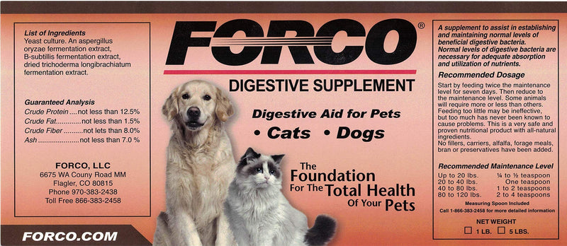Digestive Supplement, Dogs and Cats, 1LB - PawsPlanet Australia