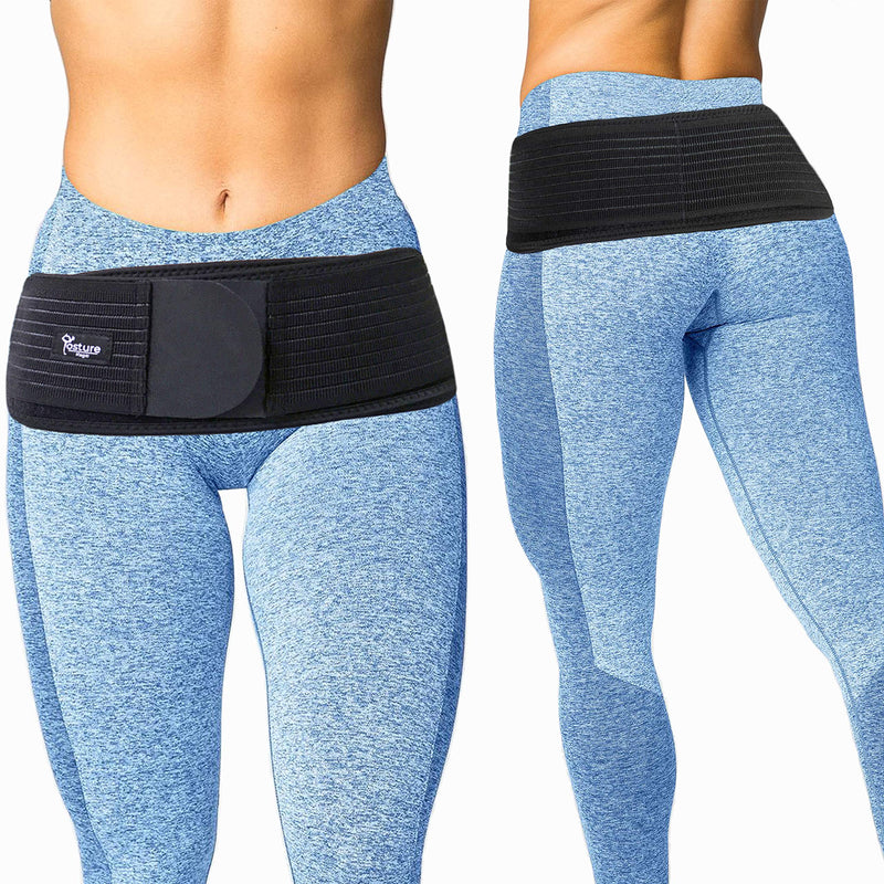 Posture Magic Sacroiliac SI Joint Support Belt for Women and Men - Reduce Sciatic, Pelvic, Lower Back and Leg Pain - Stabilize SI Joint (Regular (Hip Size 30-45")) Regular (Hip Size 30-45")