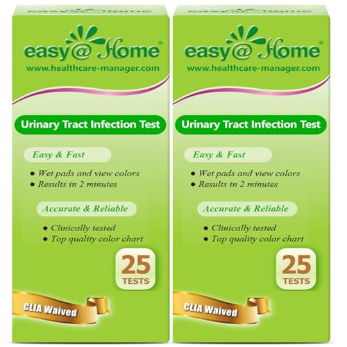 Easy@Home Urinary Tract Infection Test, 50 Pack UTI Test Strips for Women 50 Count
