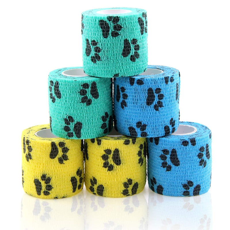 AUPCON Vet Wrap Cohesive Bandages Bulk Self Adhesive Bandage Wrap Self Adherent Wrap Non-Woven for Dogs Pet Animals & Ankle Sprains & Swelling 2 Inch x 5 Yards (2 Inch Claw) 2 Inch Claw - BeesActive Australia