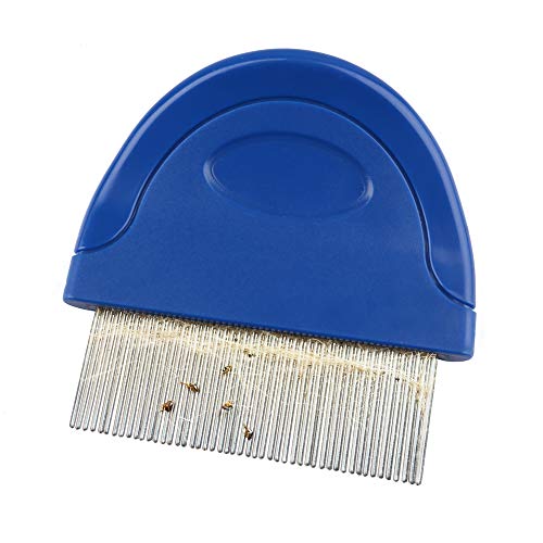 Prime Pets Flea Comb for Dogs and Cats, Stainless Steel Pet Grooming Comb for Flea Checks, Dander, Loose Hair and Tear Stain Debris 1 Count (Pack of 1)