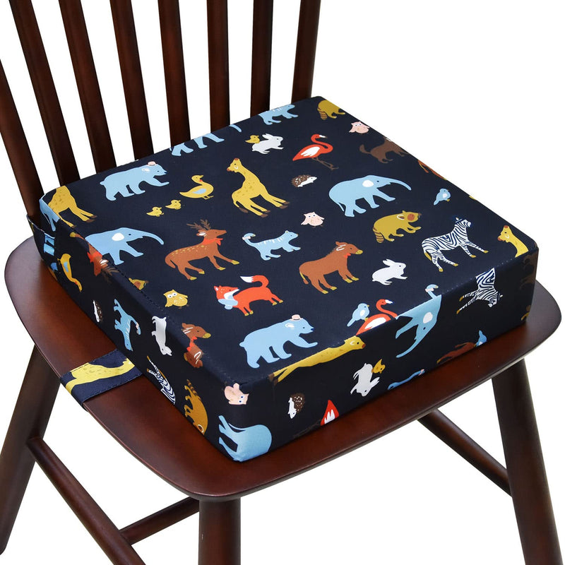 Toddler Booster Seat for Dining Table, Adjustable Double Seat Belt Washable Waterproof Child Booster Seat for Table, Portable Booster Seat Travel Increase Cushion (Black) black - BeesActive Australia