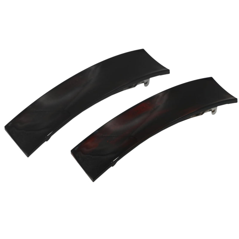 Parcelona French Rectangular Bar Large 4" Celluloid Acetate Hair Barrette Clips for Women Set of 2 Ponytail Automatic Hair Barrette for Thick Hair Durable Fashion Hair Styling Women Hair Accessories Hair Barrette for Girls, Made in France (Tortoise She... - BeesActive Australia