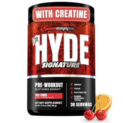 ProSupps Mr. Hyde Signature Pre Workout Powder with Creatine, Fruit Punch 30 Servings (Pack of 1)