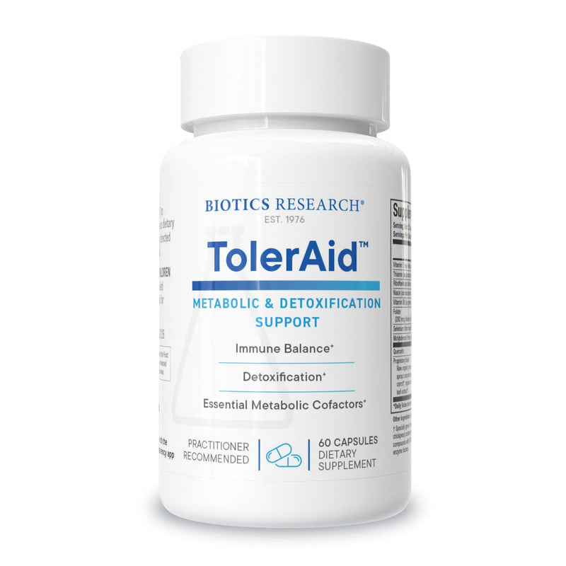 BIOTICS RESEARCH TolerAid – Designed and Clinically Tested by Dr. Mark Force, Supports Healthy Functioning of Liver Detoxification Pathways, Urea Cycle, Methylation. Vitamin E, Riboflavin 60 Capsules