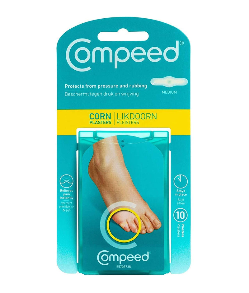 COMPEED Advanced Corn Care, Hydrocolloid Cushions for Instant Pain Relief and Softening Corns, 10 Count Corn Toe Pads (2 Packs) 20 Piece Set - BeesActive Australia