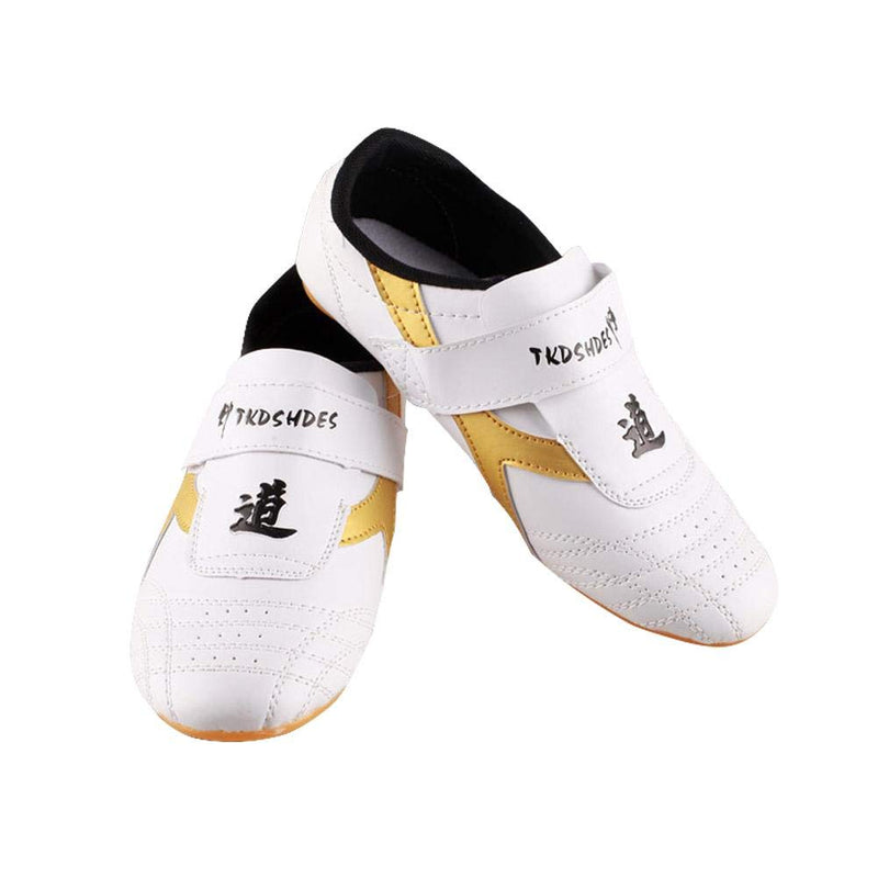Dilwe Boxing Shoes, PU Leather Soft Sole Taekwondo Shoes for Taichi Gym Exercise(38) - BeesActive Australia