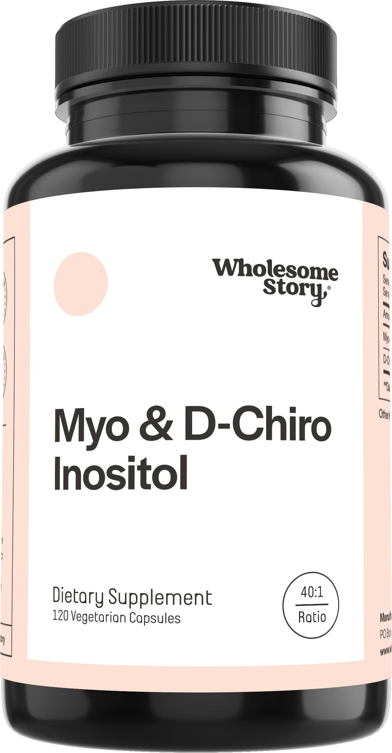 Wholesome Story Myo-Inositol & D-Chiro Inositol Supplement for Women | Fertility Supplements for Hormonal Balance & Ovarian Health Support | Myoinositol | Ideal 40:1 Ratio | 30 Servings 120 Count (Pack of 1) - BeesActive Australia