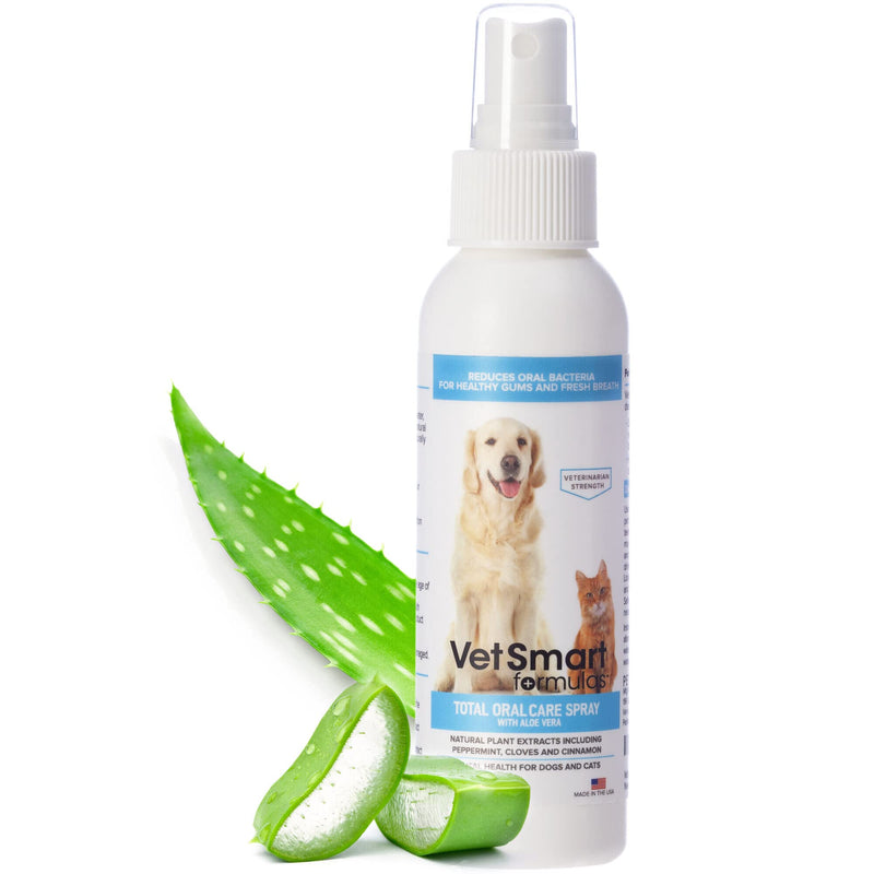 Dog Breath Freshener: Eliminate Bad Breath and Prevent Oral Disease in Dogs and Cats - Teeth Cleaning Spray with Aloe Vera - Plaque and Tartar Remover, Oral Hygiene for Pets (Pack of 1) Pack of 1 - BeesActive Australia