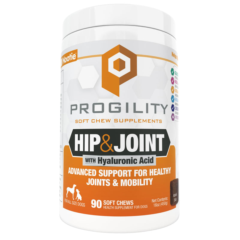 Nootie Progility Hip & Joint Supplement for Dogs, Dog Joint Support with Glucosamine and Chondroitin, 90 Count Hip & Joint Chews- 30lbs and over - PawsPlanet Australia