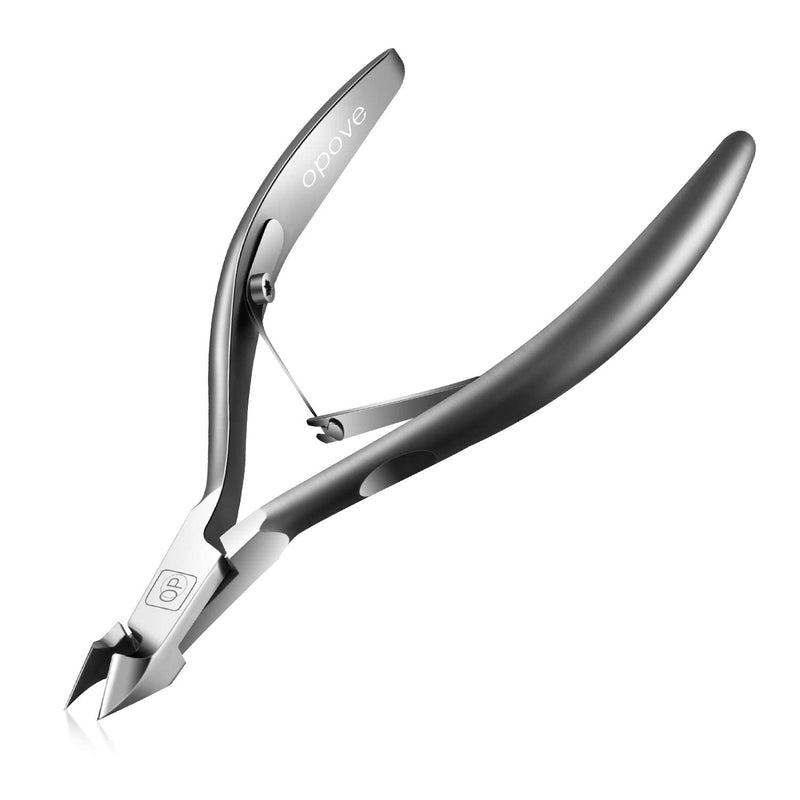 Cuticle Trimmer 3/4 Jaw Extremely Sharp Cuticle Nippers Scissors Stainless Steel Clippers Cutter Remover Pedicure Manicure Nail Tool, opove X7, Space Gray X7 Nippers Gray - BeesActive Australia