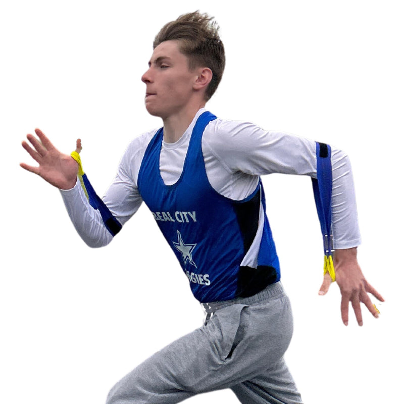 Tumbl Trak Adjustable Lycra Running Arms® - Correcting Arm Position for Track and Field, Agility Training and Speed Training - Unisex Youth 1 - BeesActive Australia
