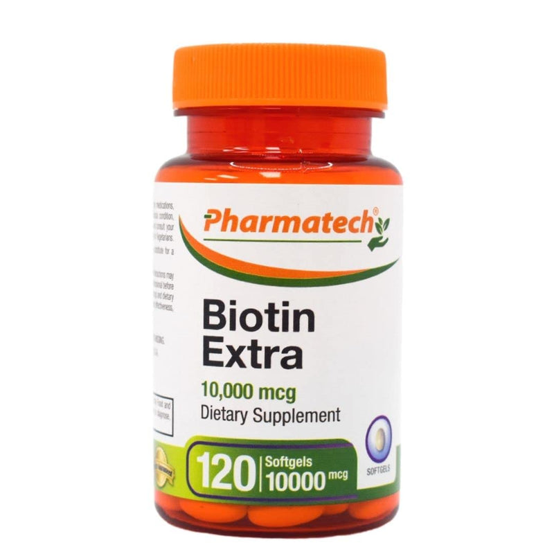 Biotin Vitamin for Hair Growth, Biotin 10000mcg, Improves Skin and Nails Quality, Vitamin B7, Supplement for Women, Gluten Free, 120 Softgels