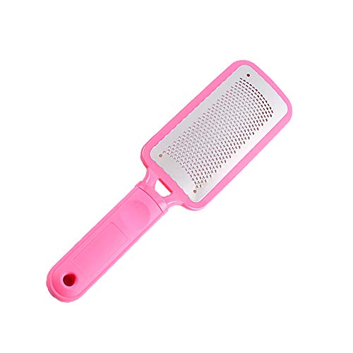 JISTL Foot File Colossal Foot Rasp Stainless Steel Pedicure Metal Surface Foot Care Tool,Foot Rasp Eliminate Feet Cracked Dead Thick Dry Hard Skin (Pink&10.6") Pink&10.6"