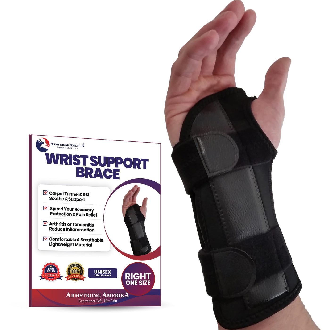 Wrist Brace For Carpal Tunnel Right Hand, Night Wrist Support, Wrist  Splint & Hand Brace, Carpal Tunnel Syndrome & Wrist Tendonitis Pain Relief  with Forearm Compression