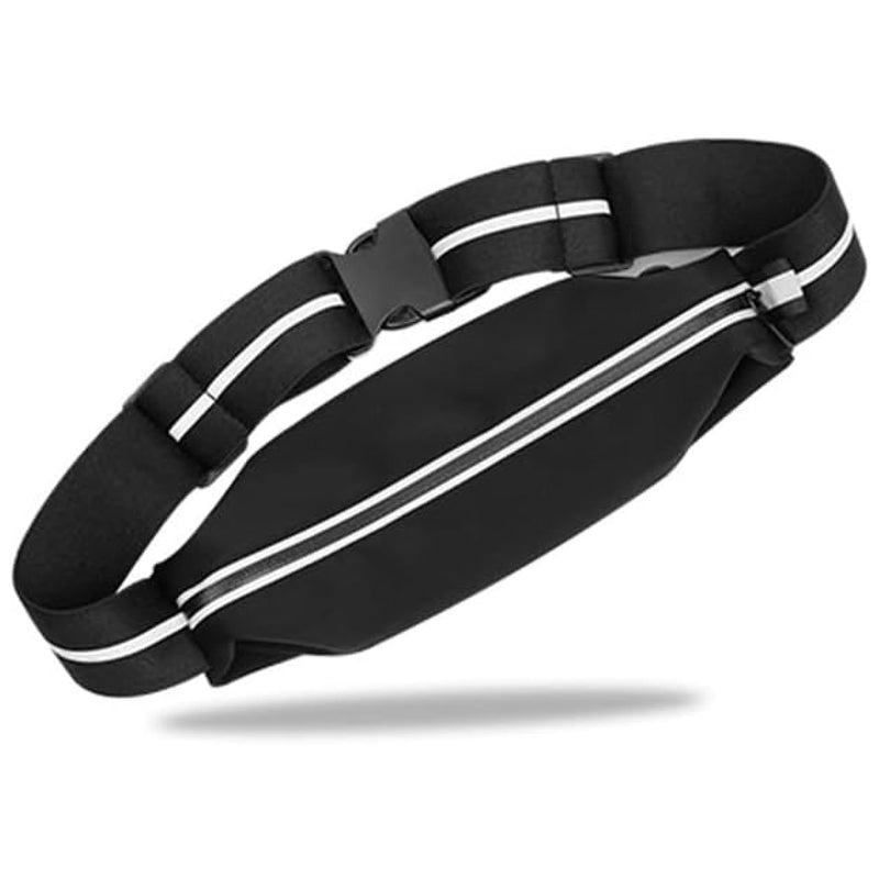 Triathlon Race Belt with Bib Holder - Water-Resistant Running Belt for Phone & Gel - No-Bounce Adjustable Waist Pack for Men & Women - Marathon Essentials & 5K Running Gear