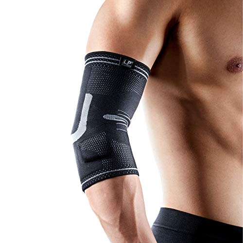 LP SUPPORT 150XT Elbow Brace with Silicone Pads and Breathable fitting knit for Athletes, Golf, Baseball, Tennis, Badminton, Basketball, Workouts, Weightlifting - Reduce Joint Pain (XXL) XXL