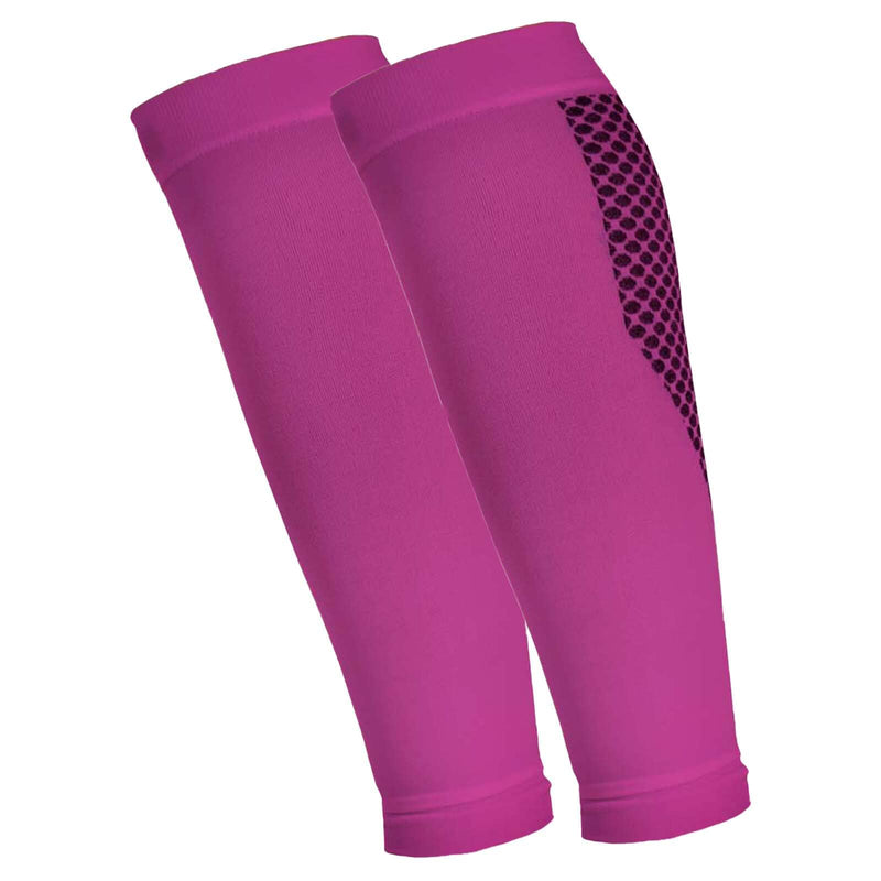 Compression Calf Sleeves For Men & Women | Calf & Skin Supports | Lower Leg Pain Relief | 1 Pair Bright Pink Small - BeesActive Australia