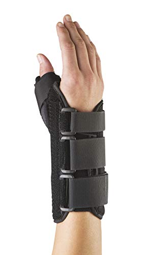 United Ortho 70327 PatientFORM 8" Thumb Spica Splint-Left, Large Black Left