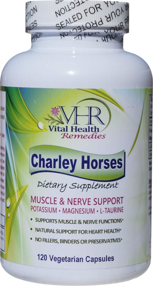 VHR Charley Horses Complete Muscle and Nerve Support Preservative-Free Formula with Potassium, Magnesium and L-Taurine. 120 Vegetarian Capsules. - BeesActive Australia