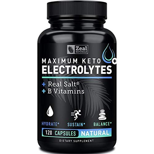 Keto Electrolyte Supplement (120 Capsules) Maximum Keto Electrolytes Supplements Pills w Real Salt®, B Vitamins, Magnesium and Potassium Supplement - Salt Pills & Electrolyte Tablets - BeesActive Australia