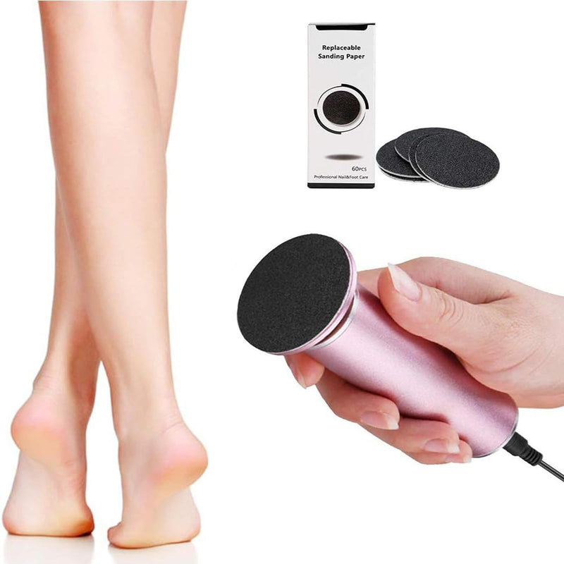 Electric Foot File Callus Remover, Professional Calluses Remover for Feet with 60pcs Sandpaper Discs, Adjustable Speed Control Pedicure Tool for Men Women Dead Dry Cracked Hard Skin - BeesActive Australia