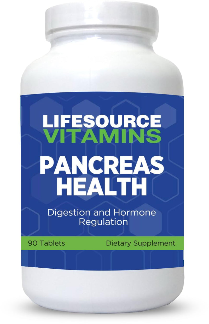 LifeSource Vitamins Pancreas Health 90 Tablets | All Natural Synergistic Ingredients for Pancreas Health & Support