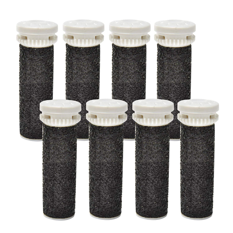 8 Pack Black Replacement Roller Refills Compatible with Scholl Express Pedi Foot Smoother-Extra Coarse 8 Pack Black - BeesActive Australia