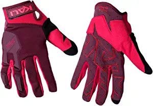 Kali Protectives Venture Adult Off-Road BMX Cycling Gloves Small Logo Black/Red - BeesActive Australia