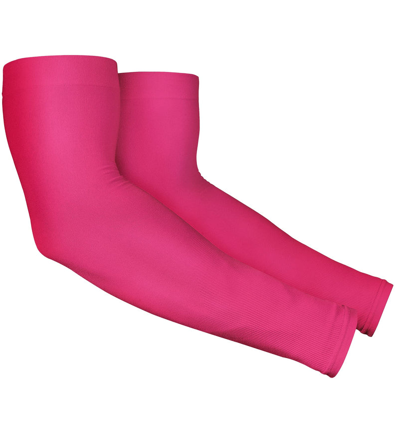 Tough Outdoors Sun Protection Arm Sleeves for Men & Women - UV Sleeves - Sun Sleeves for Golf - Cycling - Football Sleeves OSFM Hot Pink - 1 Pair - BeesActive Australia