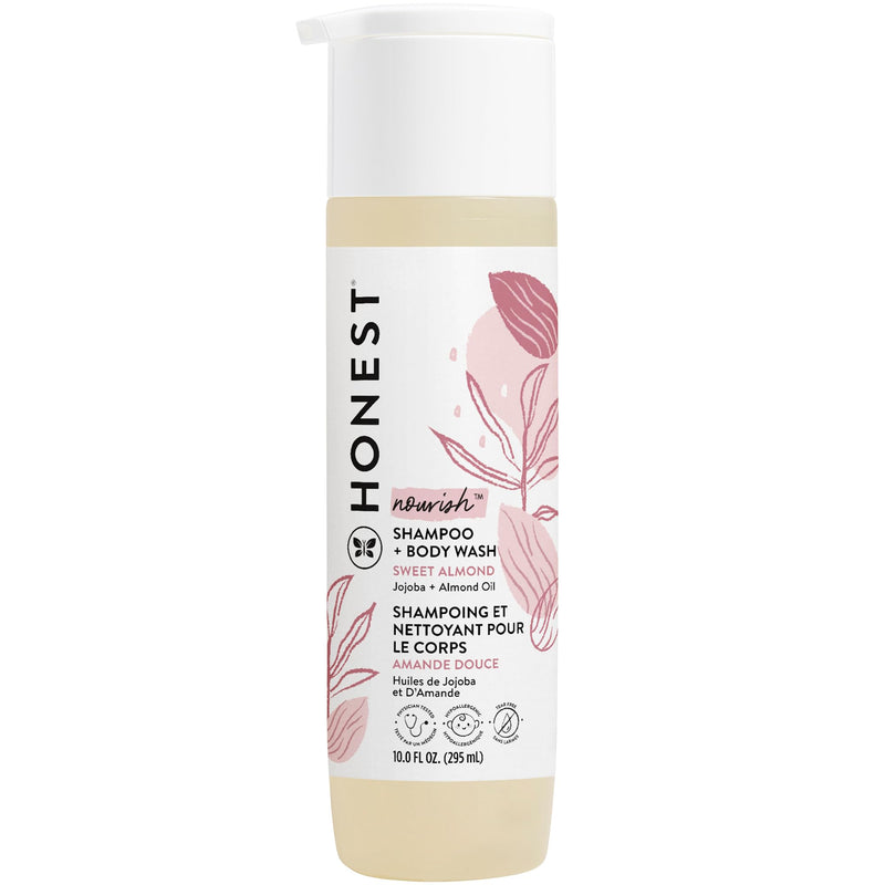 The Honest Company 2-in-1 Cleansing Shampoo + Body Wash | Gentle for Baby | Naturally Derived, Tear-free, Hypoallergenic | Sweet Almond Nourish, 10 fl oz 10 Fl Oz (Pack of 1) - BeesActive Australia