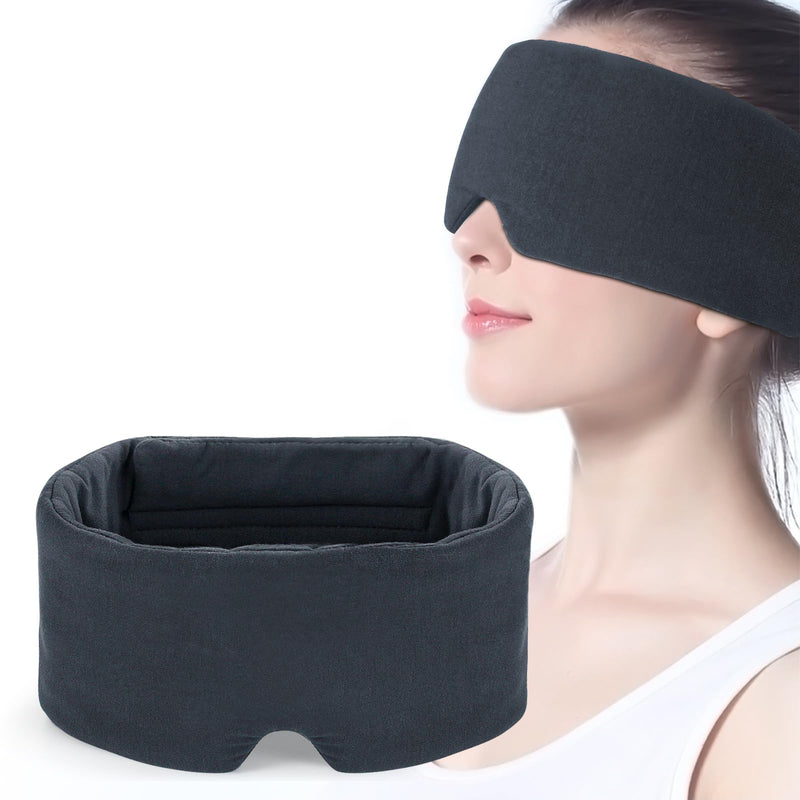 Mavogel Sleep Mask, Modal Material Eye Mask for Sleeping, Ultra Soft Skin Friendly Full Eye Covers for Women Men, Light Blocking Sleeping Mask for Travel Yoga Nap, Fully Adjustable Strap, Dark Grey 1 Count (Pack of 1)
