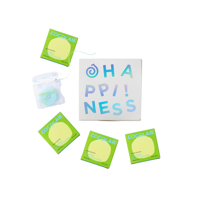Cocofloss Expanding Woven Dental Floss by Cocolab, Waxed Tooth Floss for Daily Oral Care, Coconut Oil Infused, Vegan, for Adults and Kids, Coconut Scent, 4 Pack 99 Foot (Pack of 4) - BeesActive Australia