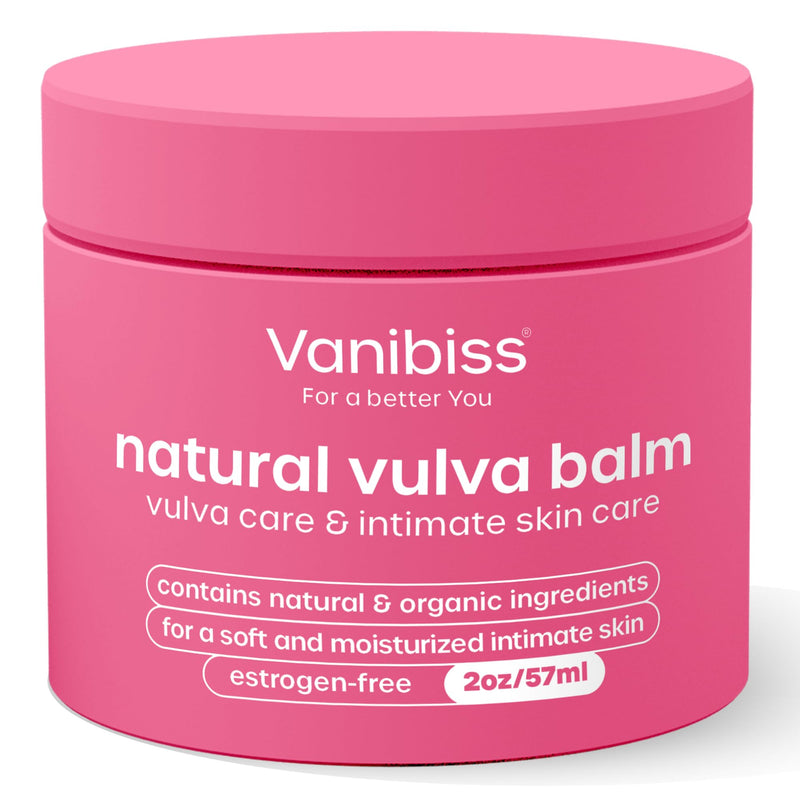 Vanibiss Natural Vulva Balm - Vulva Cream & Tender Skin Care - Vulvar Hydrating Balm - Relieves Dryness, Itching, Chafing, and Burning - Women Vulva Care Creme & Skin Softener - Estrogen Free (2oz) - BeesActive Australia