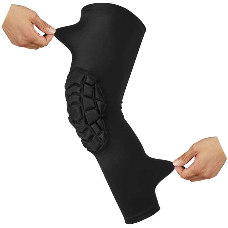 SZKANI Knee Pads Compression Leg Sleeve Knee Sleeve for All Sports Wrestling Protector Gear, 1 Pair of Knee Paded Black_2 Pack Medium - BeesActive Australia