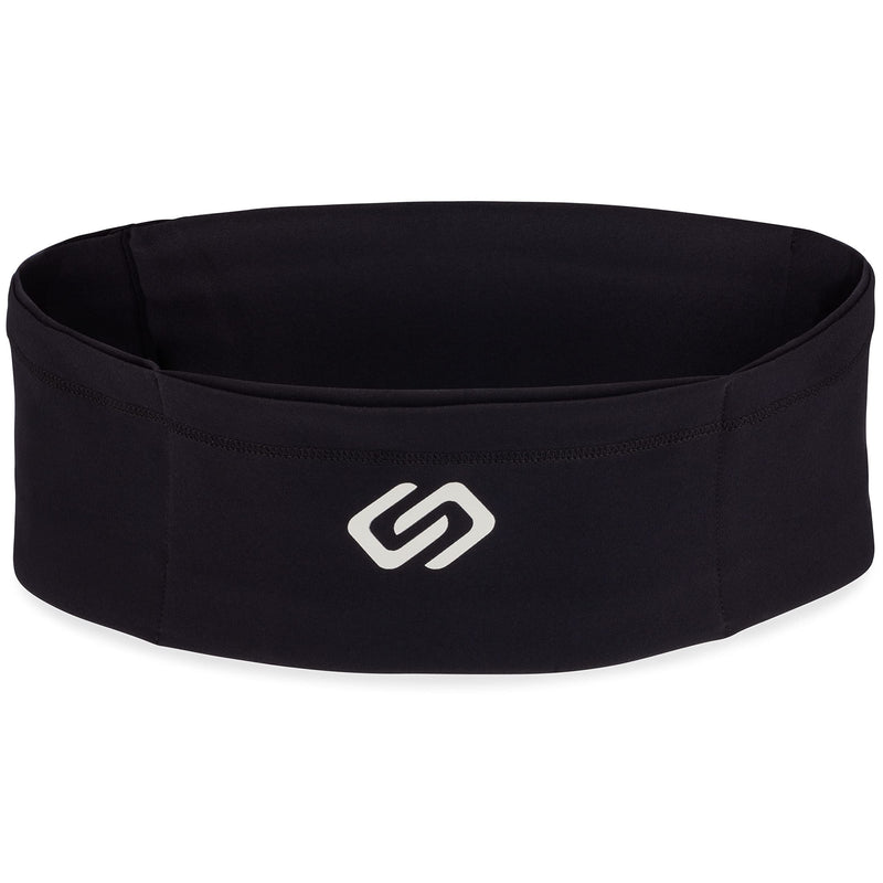 Sporteer VersaSlim Running Belt, Travel Money and Passport Belt, Workout Waist Pack for Smartphones and Personal Items (Black, Small) Black