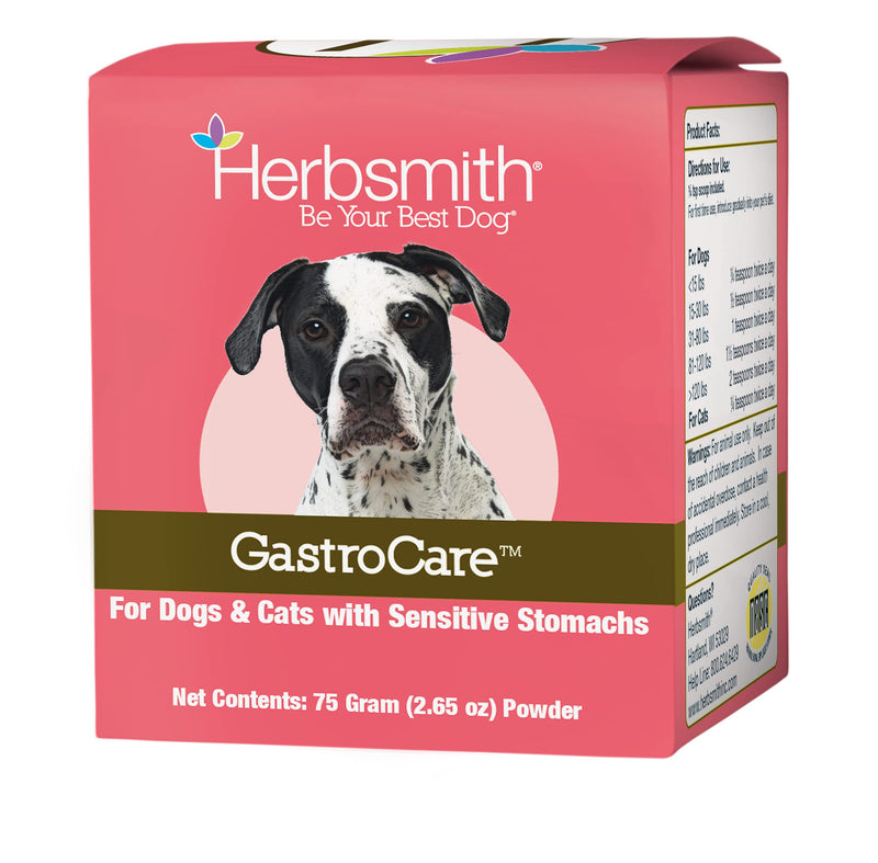Herbsmith GastroCare - For Cats & Dogs with Sensitive Stomachs - Cat and Dog Digestive Support - Ease Canine and Feline Sensitive Stomach - 75g 75g Powder - BeesActive Australia