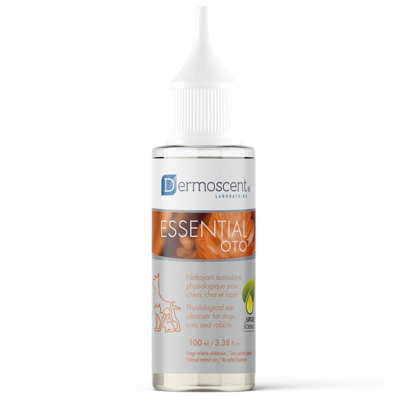 Dermoscent Essential OTO Ear Cleaner for Dogs, Cats, and Rabbits | 100% Natural Formula with Hemp Seed Oil, Gentle Earwax Removal, Odour Control, Ideal for Sensitive Ears