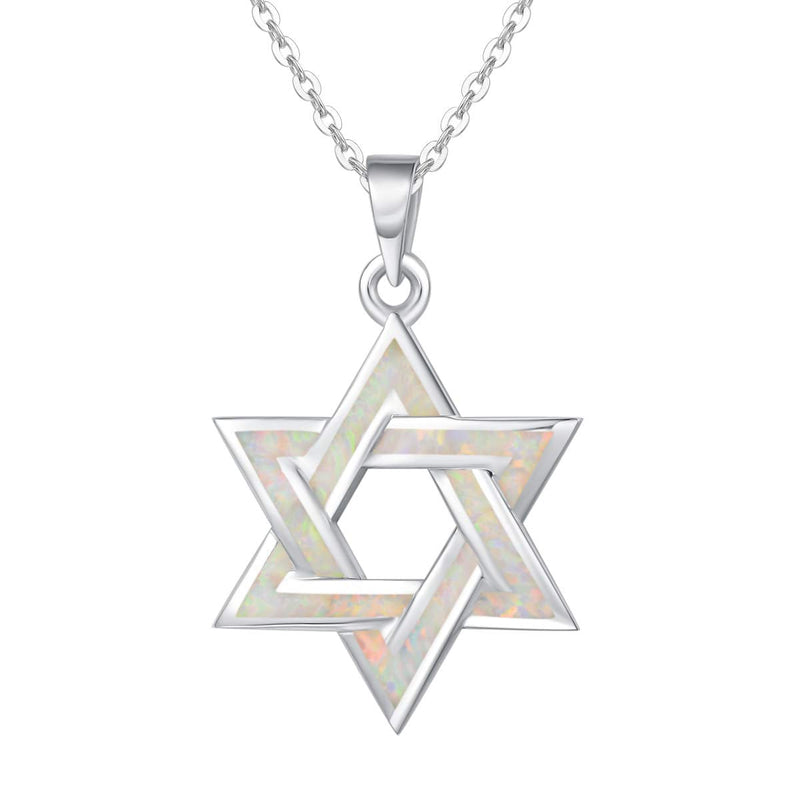 FANCIME Sterling Silver Created Fire Opal Star Necklace/Dangle Earrings/Bracelet Charm Danity October Birthstone Fine Jewelry for Women - BeesActive Australia