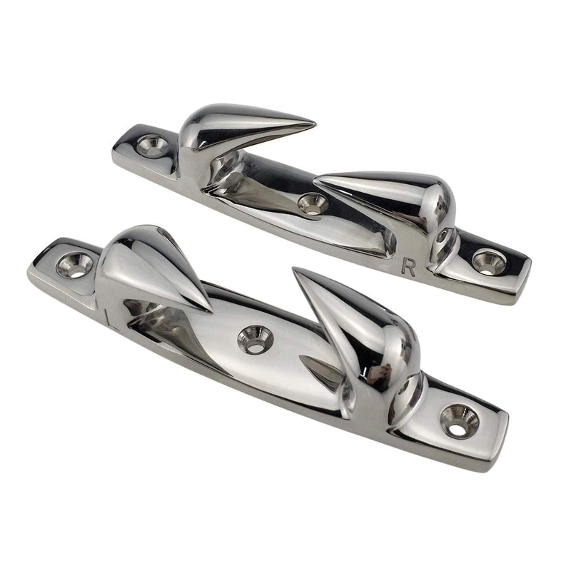 NRC&XRC Pair 3 Holes 6"(152mm) Heavy Dudy Marine Grade 316 Stainless Skene Boat Angled Bow Chocks Yacht Deck Dock Mooring Rope Cleat Chock 4.5INCH - BeesActive Australia
