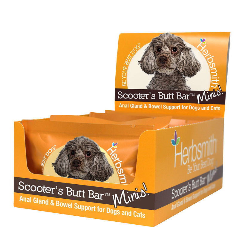 Herbsmith Scooter’s Butt Bars - Anal Gland and Bowel Support with Pumpkin Fiber for Dogs- Digestive Aid for Dogs - Dog Fiber Bars - Case of 8 Mini Bars Case Of 8 Mini Bars (For Dogs Under 30lbs) - PawsPlanet Australia