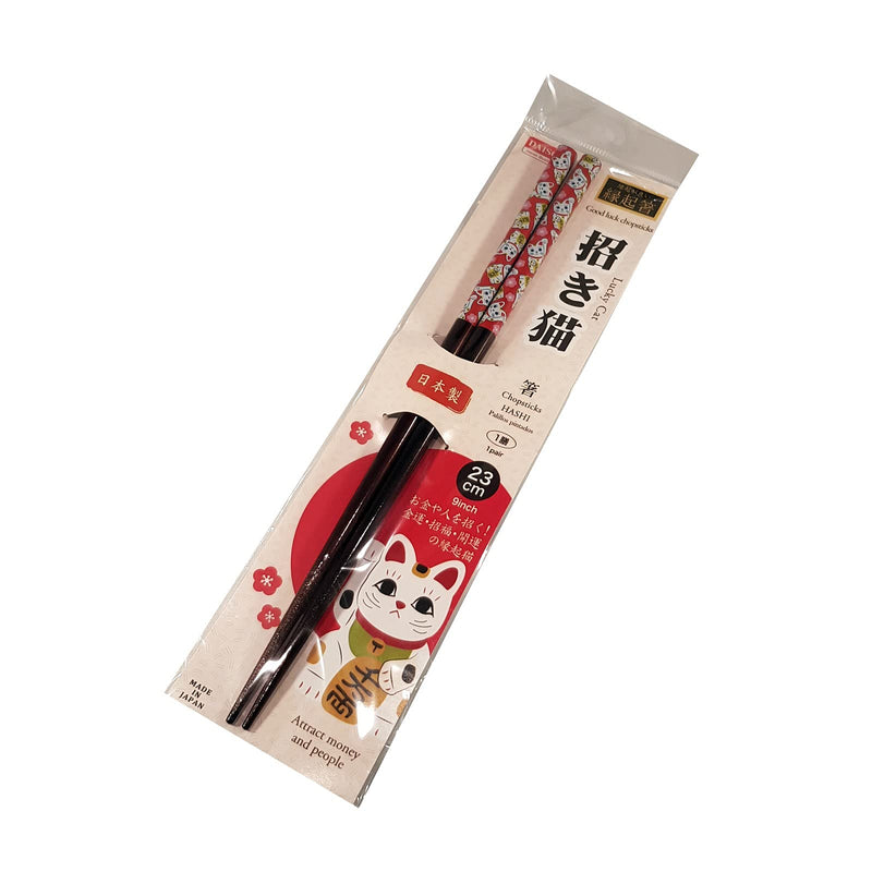 Daiso Good Luck Chopsticks 9.1in Made in Japan (Lucky Cat) Lucky Cat - BeesActive Australia