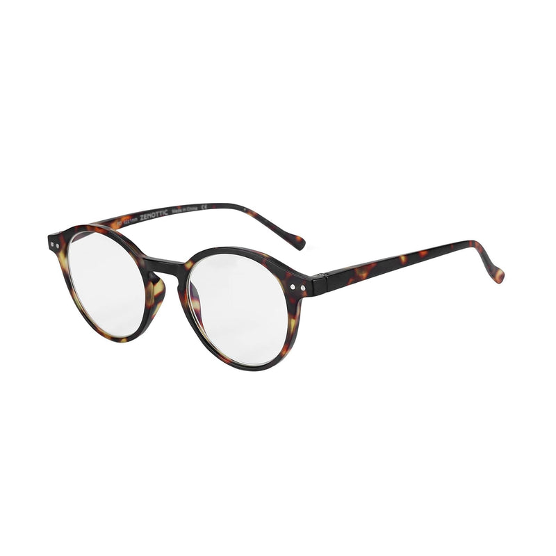 ZENOTTIC Reading Glasses Blue Light Blocking Round Glasses for Men Women Magnification 0.0 1.0 1.5 2.0 2.5 3.0 3.5 Tortoise 2.5 x - BeesActive Australia