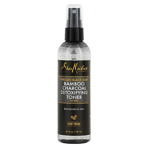 African Black Soap Bamboo Charcoal Detoxifying Toner with Aloe (4.5 Fluid Ounces)