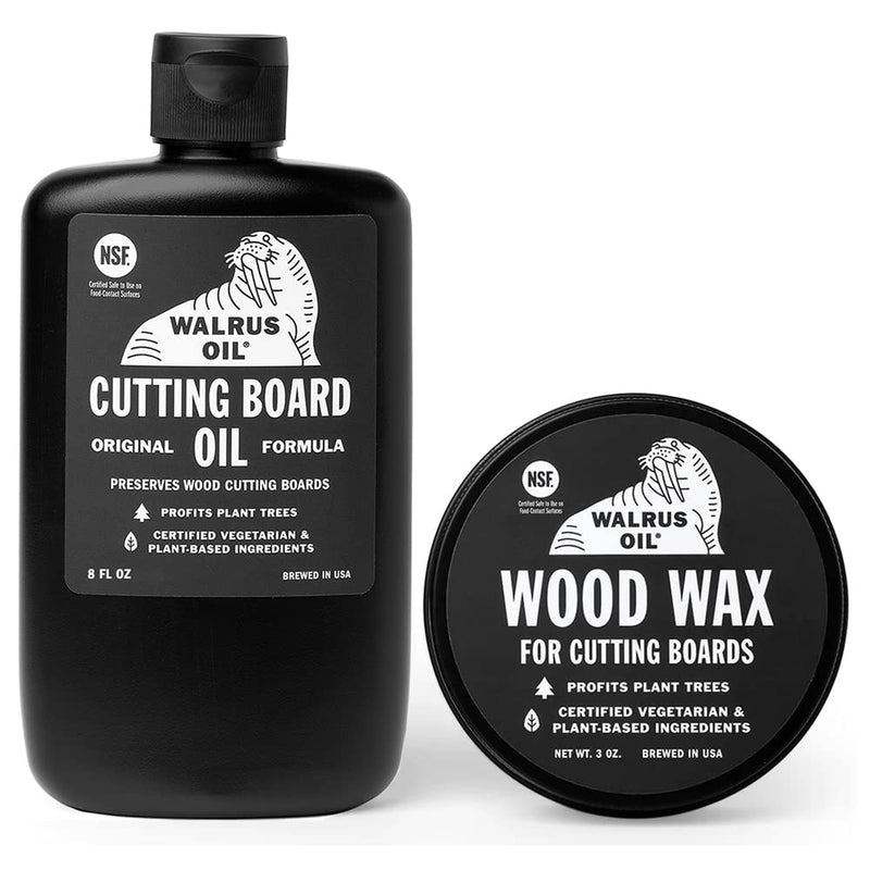 WALRUS OIL - Cutting Board Oil and Wood Wax Set. For Cutting Boards, Butcher Blocks, Wooden Spoons, and Bowls. 100% Food-Safe. - BeesActive Australia