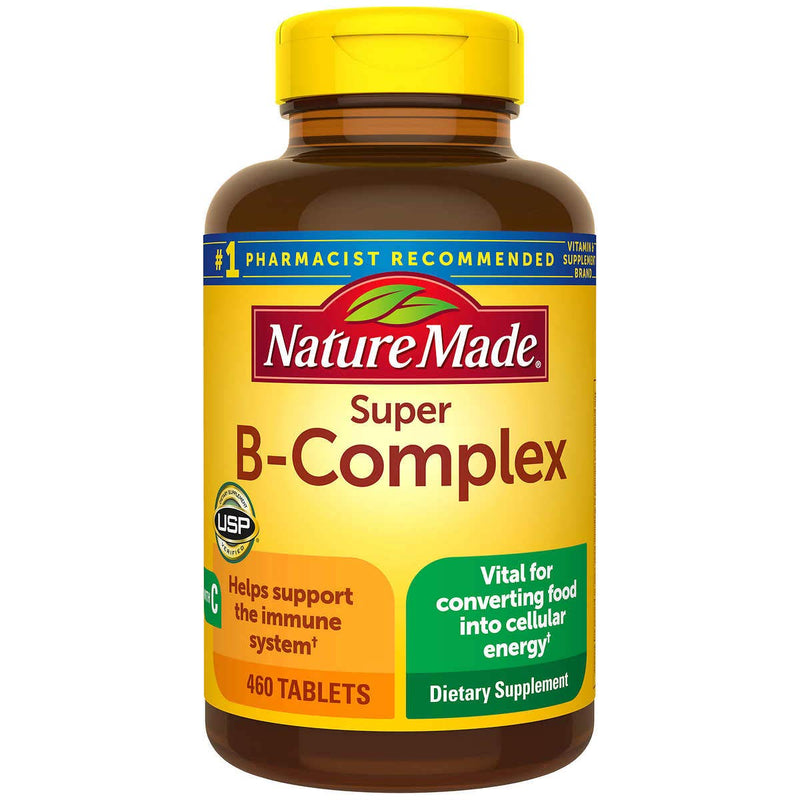 Nature Made Super B-Complex, 460 Tablets Unflavored 460 Count (Pack of 1)