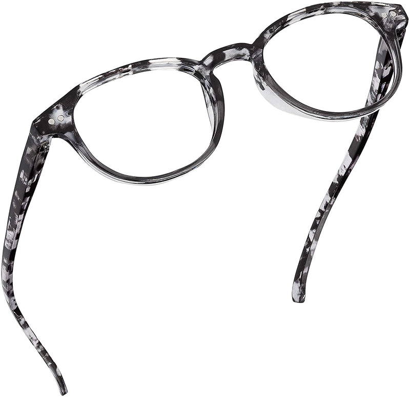 Readerest Blue Light Blocking Reading Glasses (Clear/Black, 1.75 Magnification) - Computer Eyeglasses With Thin Reflective Lens, Antiglare, Eye Strain, UV Protection, Stylish For Men And Women Clear/Black 1.75 x - BeesActive Australia