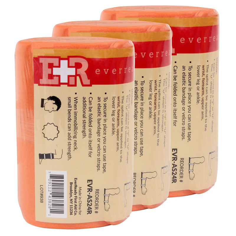 Ever Ready First Aid Universal Aluminum Splint, 24 Inch Rolled - 3 Pack - BeesActive Australia